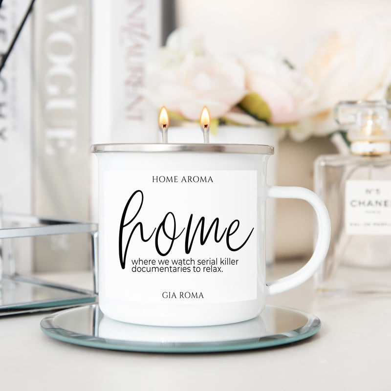 16oz Reusable Metal Candle Mug Scented Soy Candle Gift