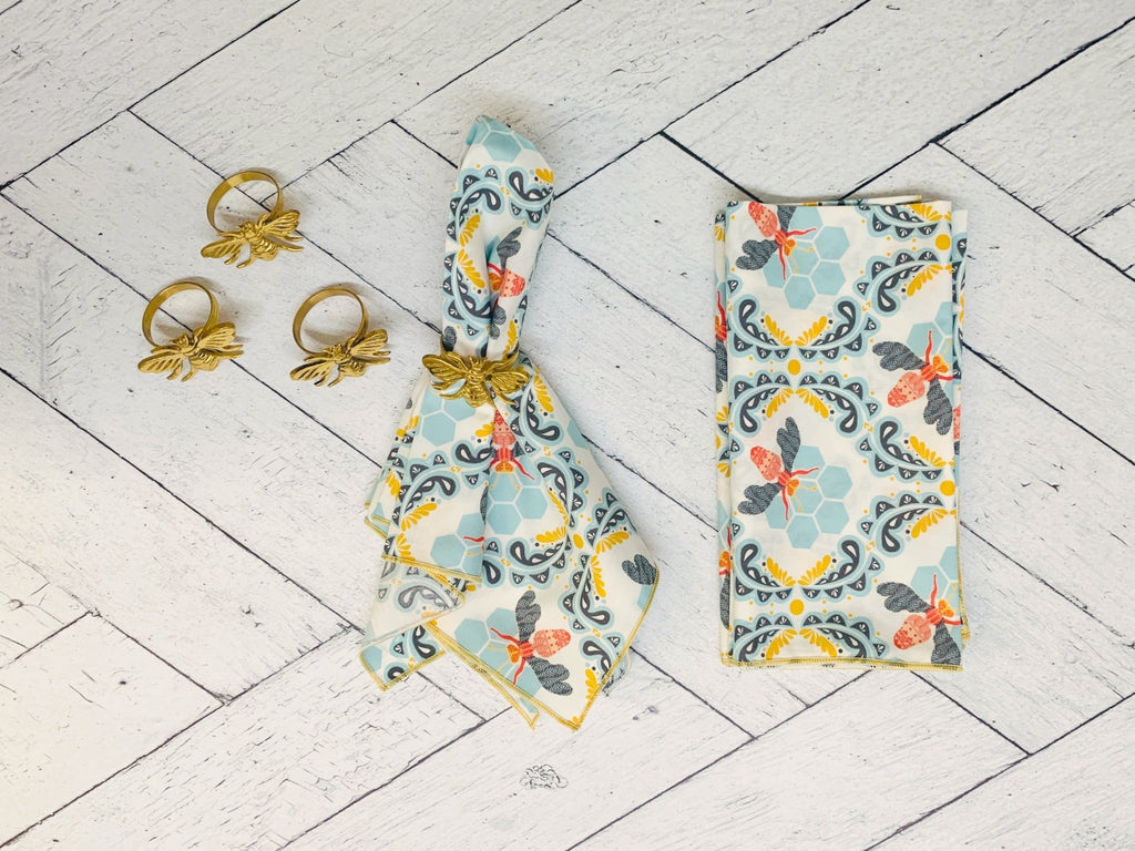 Honey Bee Cloth Napkins, set of four - Che Cose Belle