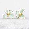 Hope in Bloom Flower Earrings in Mint - Che Cose Belle