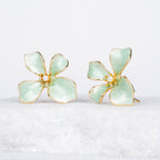 Hope in Bloom Flower Earrings in Mint - Che Cose Belle