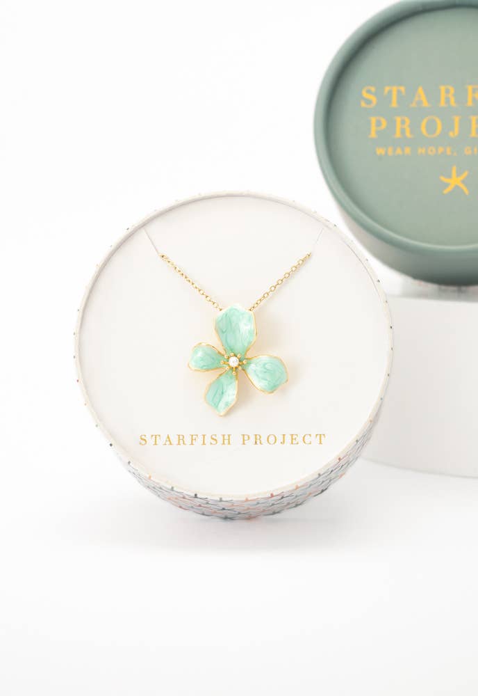 Hope in Bloom Necklace in Mint - Che Cose Belle