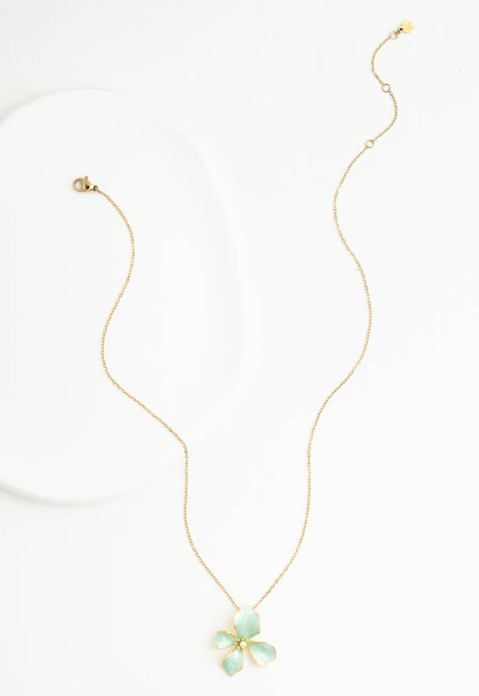 Hope in Bloom Necklace in Mint - Che Cose Belle