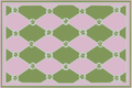 "Hopscotch & Daisies" Pink & Green Checkerboard Cottage Floral Vinyl Floor Mat - 24"x36" - Che Cose Belle