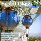 Hot Air Balloon Solar Lantern with Flickering Flame Hanging Solar Lanterns Outdoor Lights Waterproof Lanterns Decorative Garden Patio Yard Party Decor Blue - Che Cose Belle