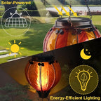 Hot Air Balloon Solar Lantern with Flickering Flame Hanging Solar Lanterns Outdoor Lights Waterproof Lanterns Decorative Garden Patio Yard Party Decor Orange and Red - Che Cose Belle