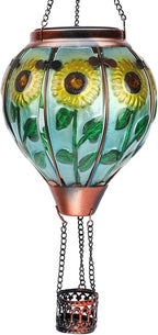 Hot Air Balloon Solar Lantern with Flickering Flame Hanging Solar Lanterns Outdoor Lights Waterproof Lanterns Decorative Garden Patio Yard Party Decor Sunflower - Che Cose Belle