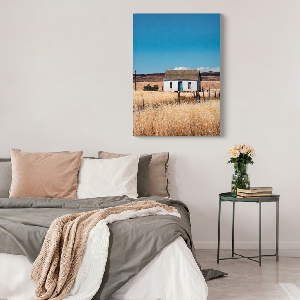 House, Barn Picture Wall Art For Home Decor - Natural / Blue - Che Cose Belle