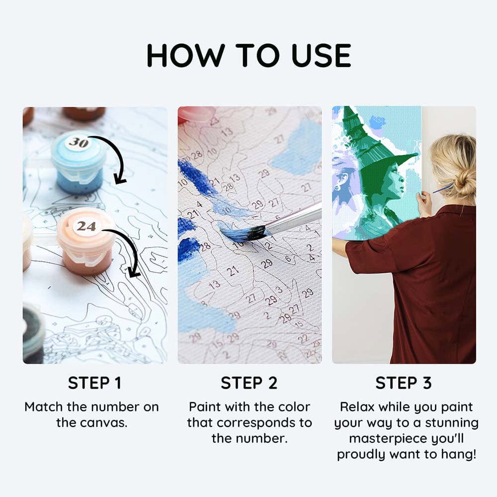 Glinda & Elphaba - Paint By Numbers Kit