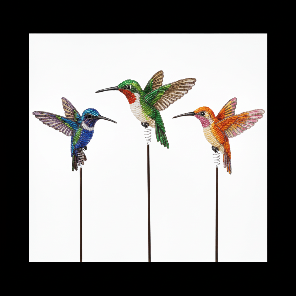 Hummingbird Garden Stake, Asst (Set of 3) - Che Cose Belle