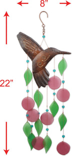 Hummingbird Sea glass Chime - Che Cose Belle