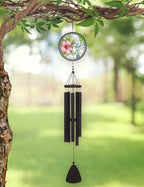 Hummingbird Stain Glass Wind Chime - 40 inch - Che Cose Belle