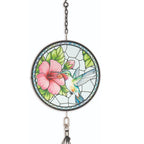 Hummingbird Stain Glass Wind Chime - 40 inch - Che Cose Belle