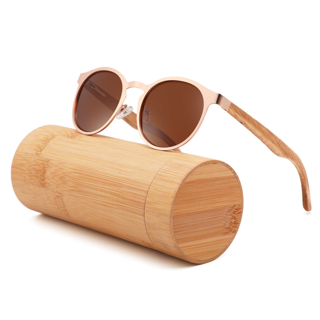 Hybrid Wooden Rounds - Real Wood & Polarized Lenses by WUDN - Che Cose Belle