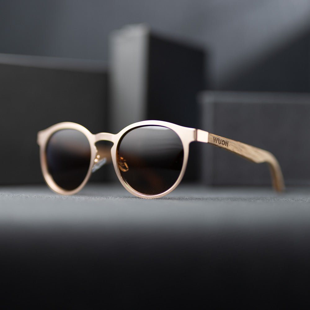 Hybrid Wooden Rounds - Real Wood & Polarized Lenses by WUDN - Che Cose Belle