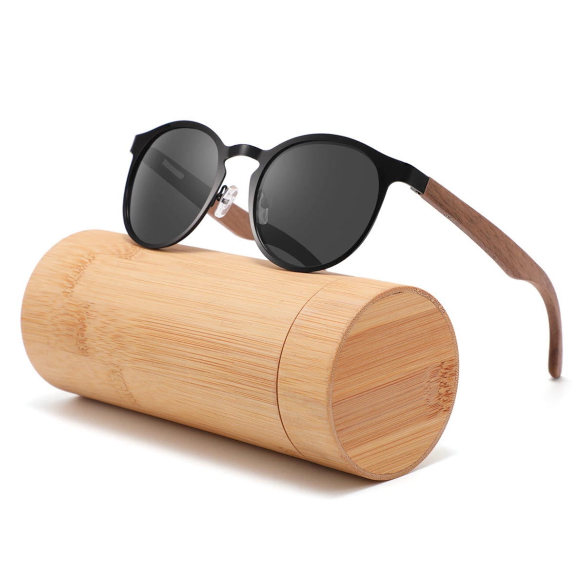 Hybrid Wooden Rounds - Real Wood & Polarized Lenses by WUDN - Che Cose Belle