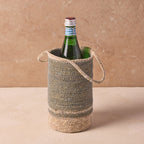Hydra Woven Seagrass Bottle Holder, Seafoam - Che Cose Belle