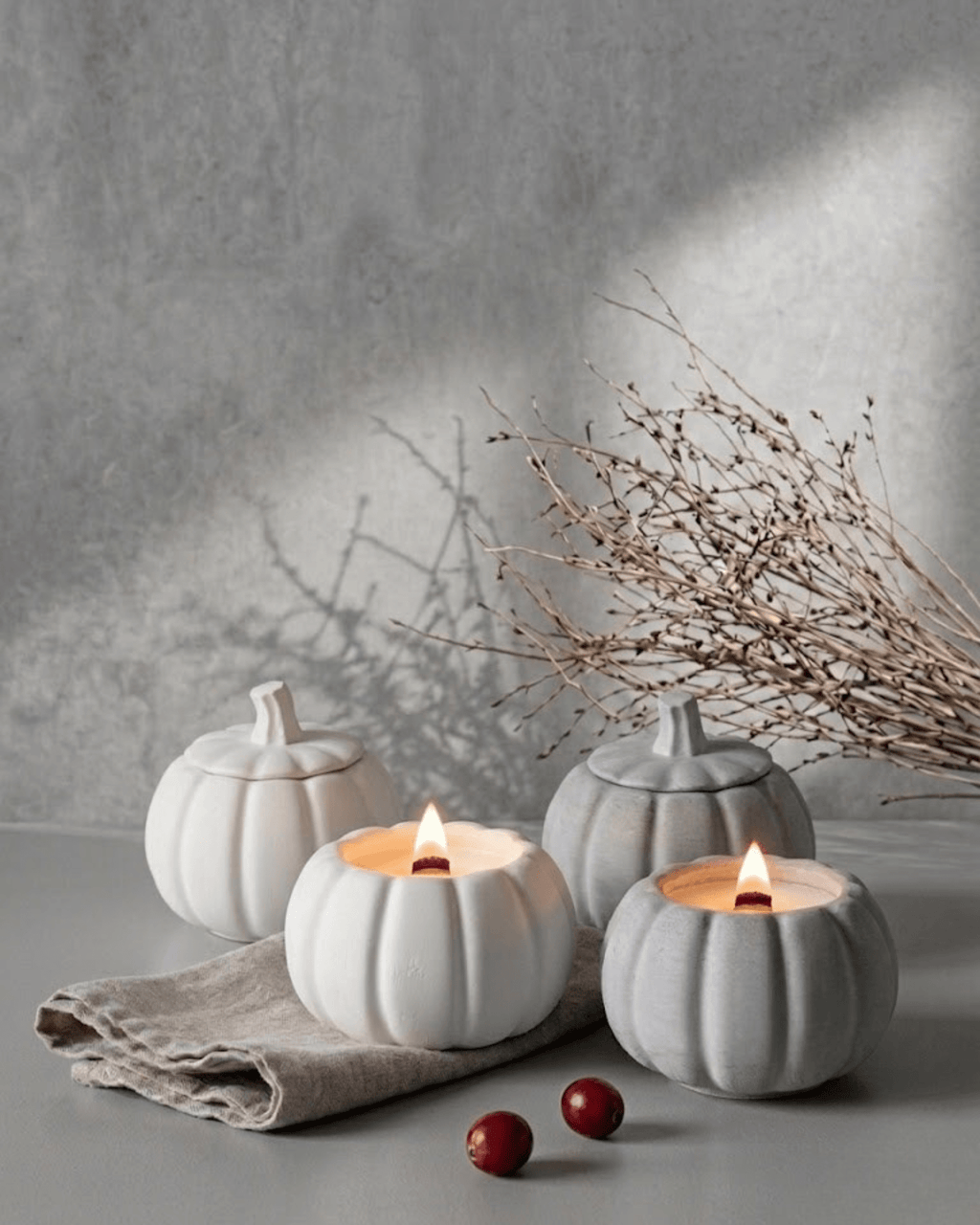 Hygge Pumpkin Candle Jars - Che Cose Belle