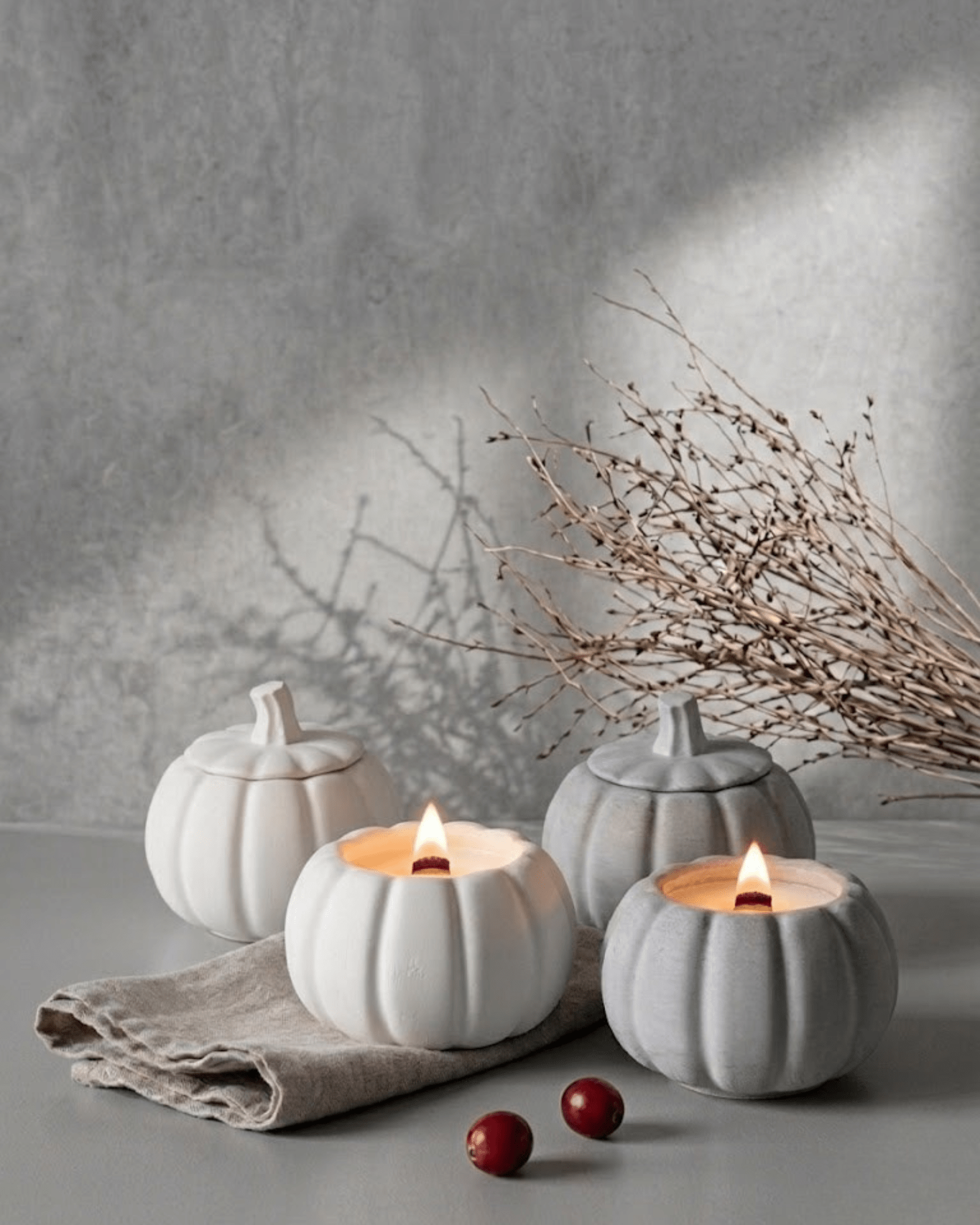 Hygge Pumpkin Candle Jars - Che Cose Belle