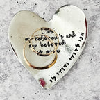 I am my Beloved's Heart Shaped Pewter Ring Dish - Che Cose Belle