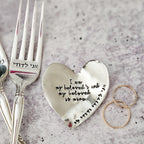I am my Beloved's Heart Shaped Pewter Ring Dish - Che Cose Belle