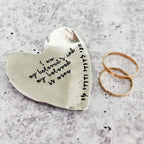 I am my Beloved's Heart Shaped Pewter Ring Dish - Che Cose Belle