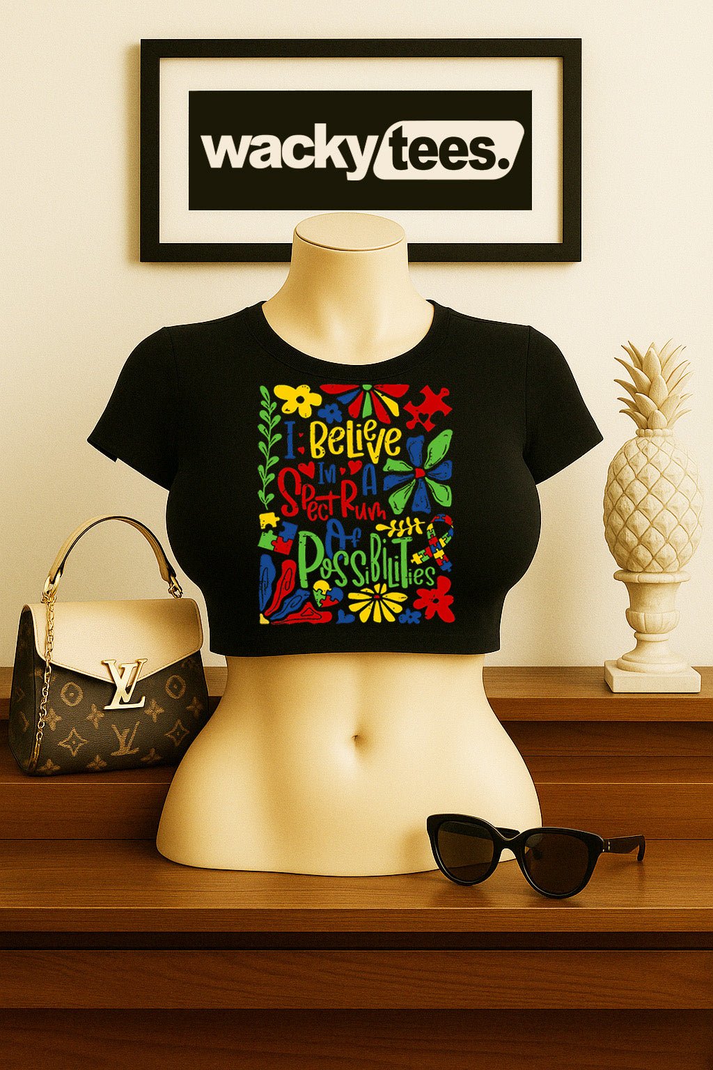 I Believe in a Spectrum of Possibilities Autism Awareness Graphic Tee Shirt - Che Cose Belle