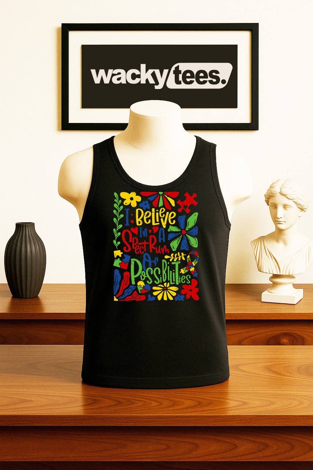 I Believe in a Spectrum of Possibilities Autism Awareness Graphic Tee Shirt - Che Cose Belle