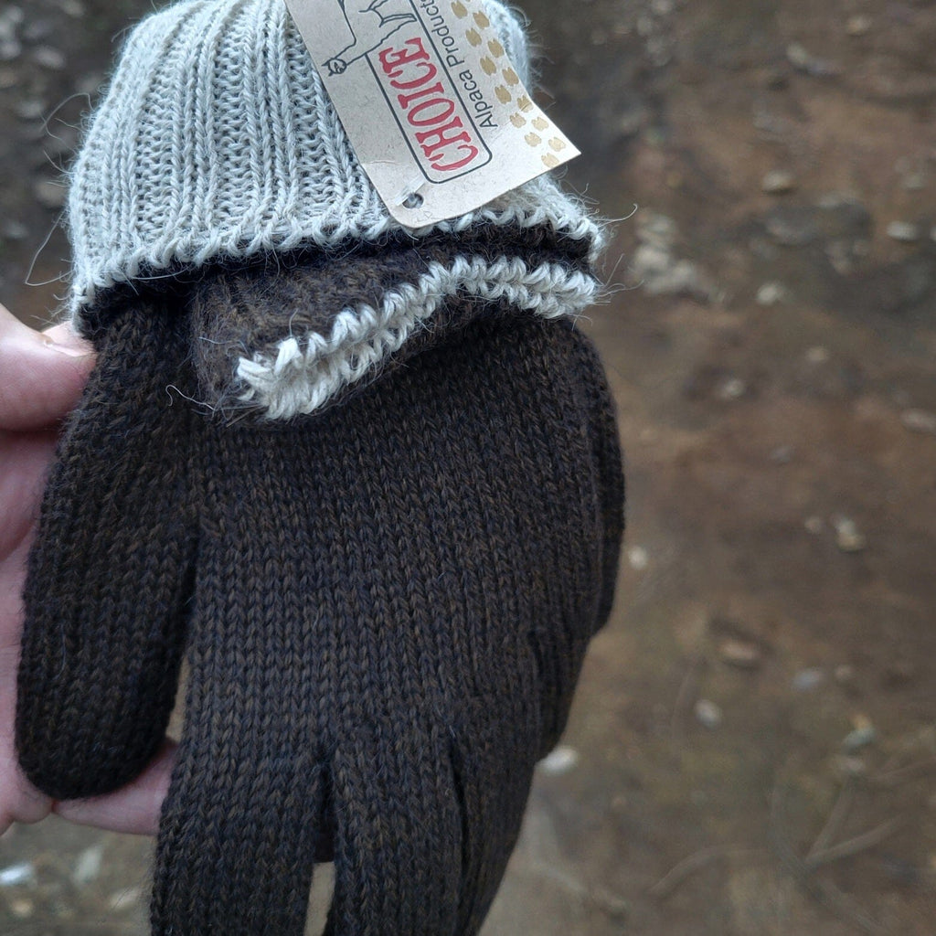 Iditarod 100% Alpaca Double-Thick Reversible Gloves - Che Cose Belle