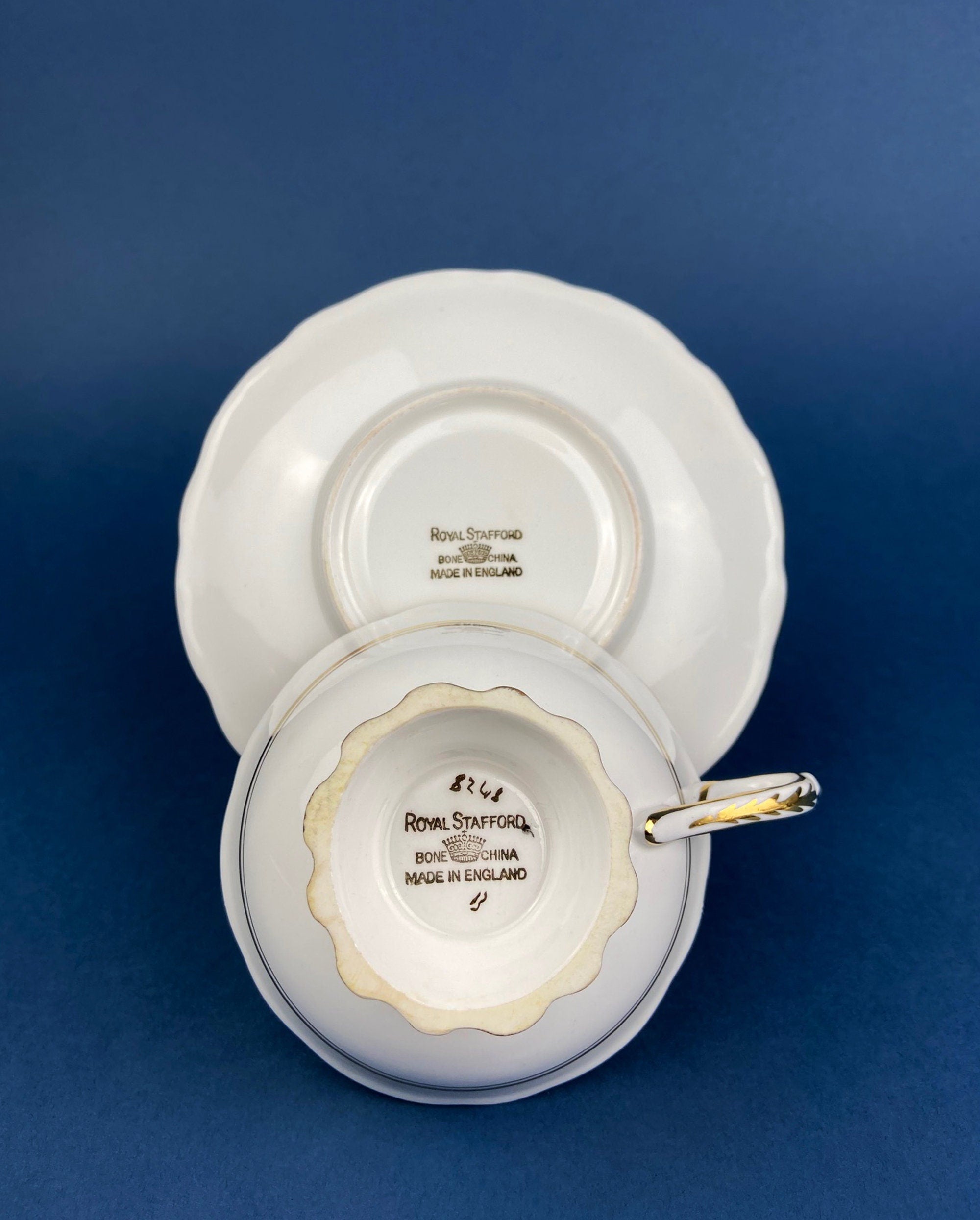 Vintage Tea/Coffee Cup and Saucer. Royal Stafford. Fine Bone China Made in England.