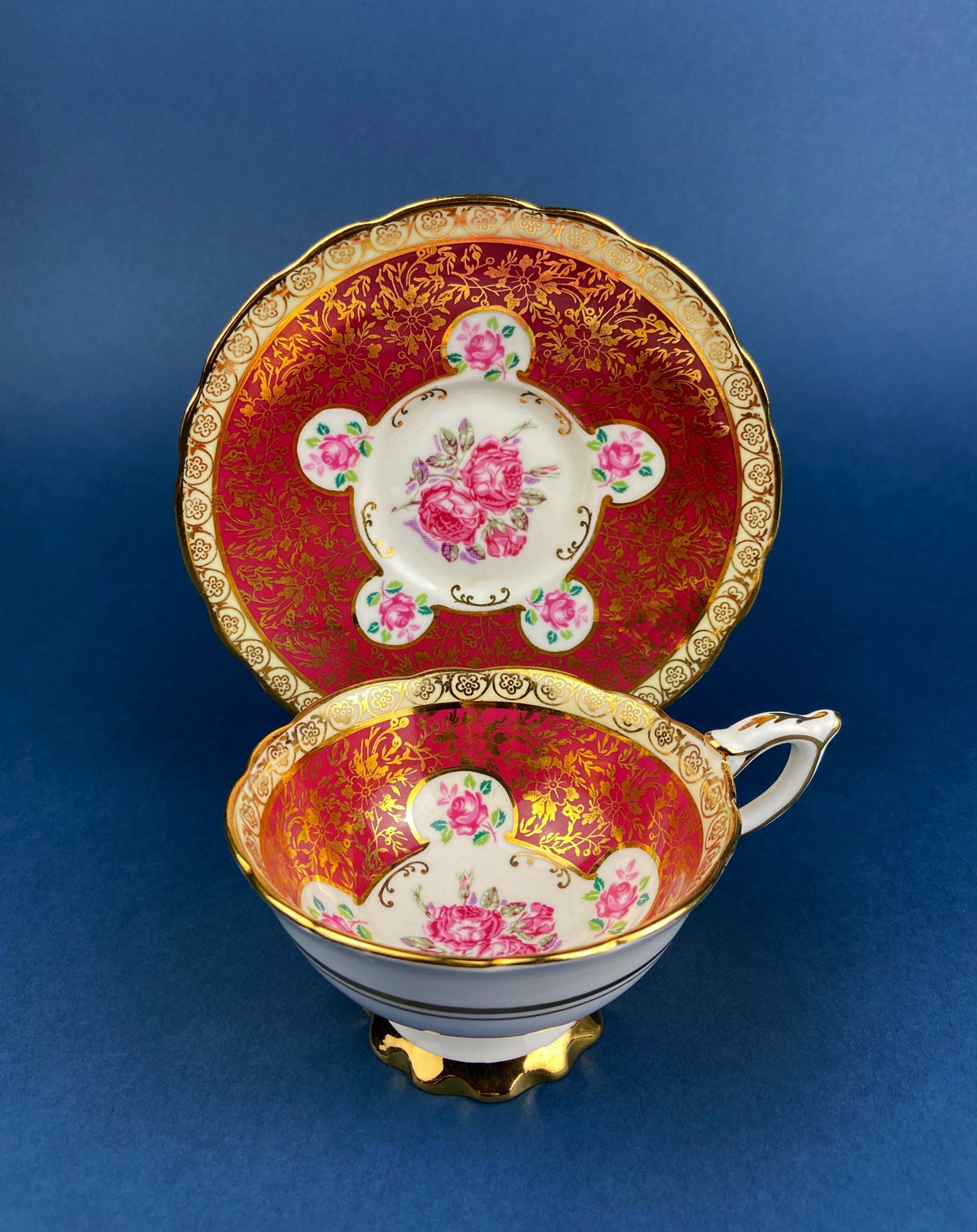 Vintage Tea/Coffee Cup and Saucer. Royal Stafford. Fine Bone China Made in England.