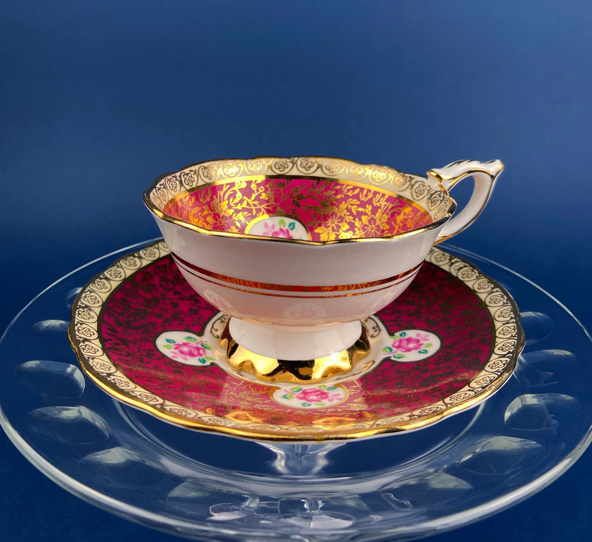 Vintage Tea/Coffee Cup and Saucer. Royal Stafford. Fine Bone China Made in England.