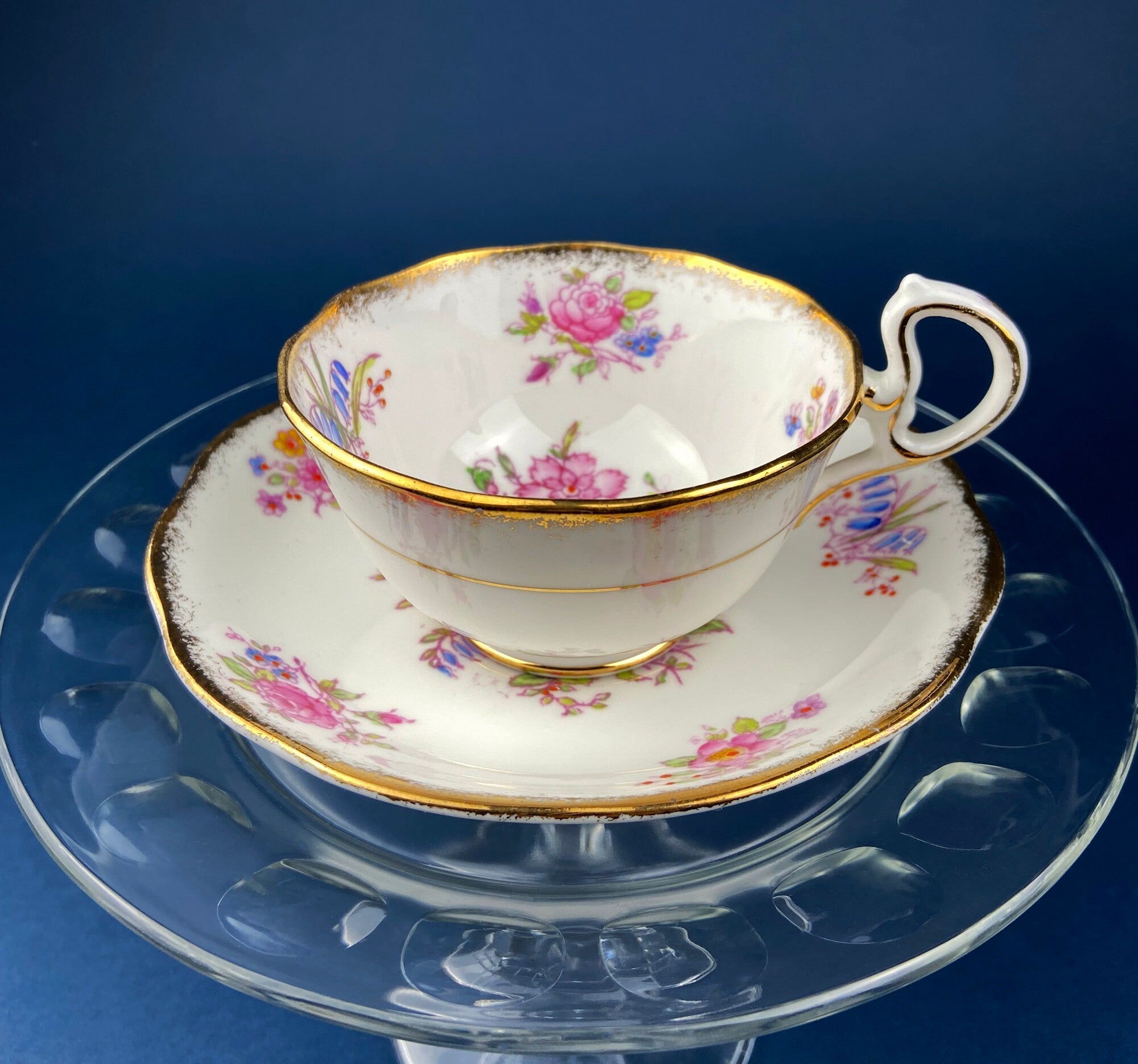 Vintage Royal Albert Georgina Teacup and Saucer, Fine Bone China