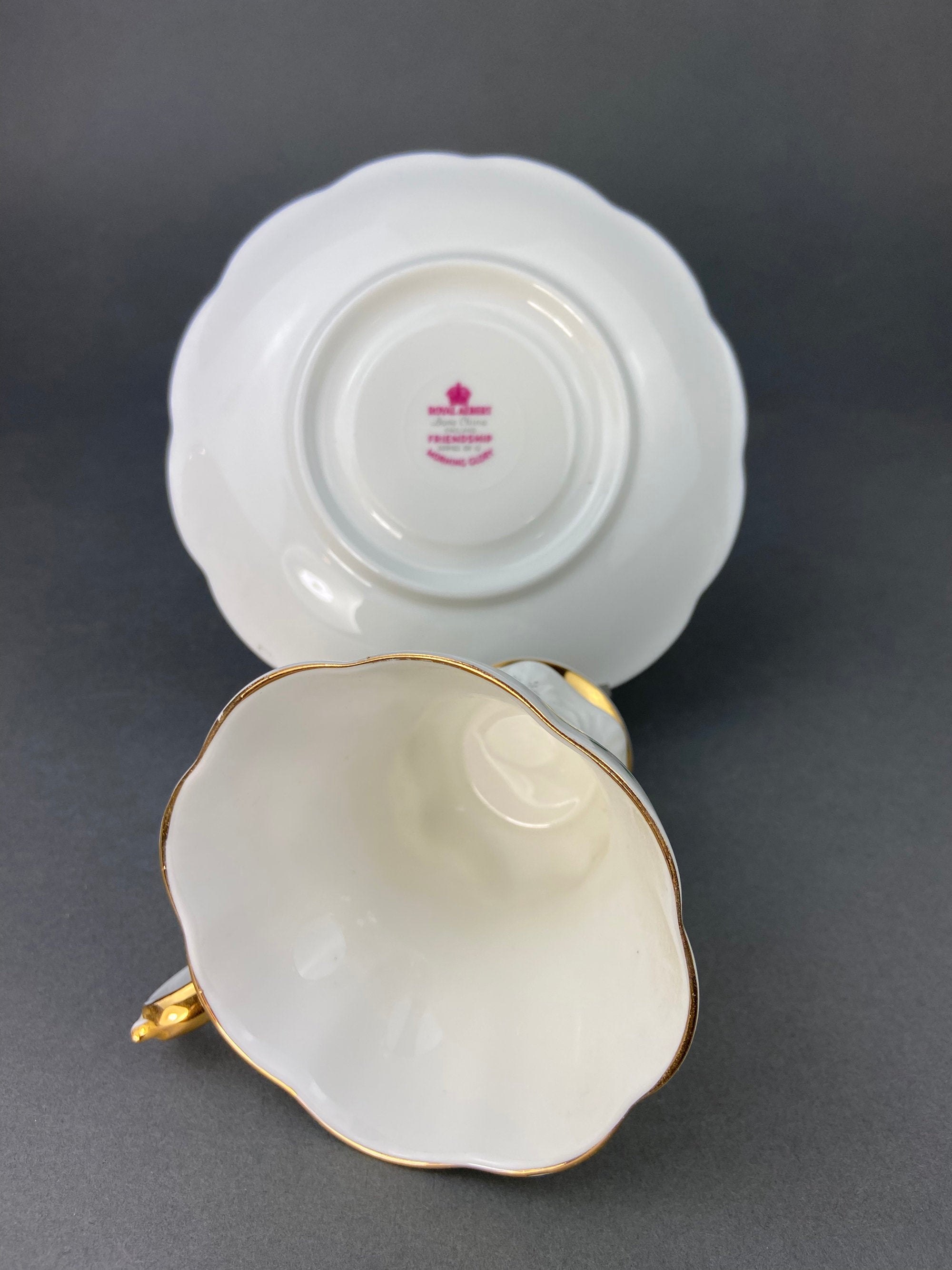 Vintage Royal Albert Tea Cup and Saucer: Bone China Morning Glory, Made in England