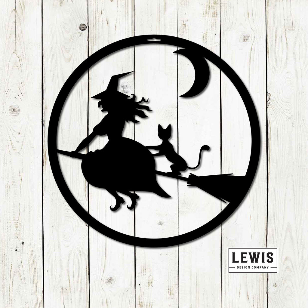 Witch Metal Sign | Halloween Door and Wall Decor
