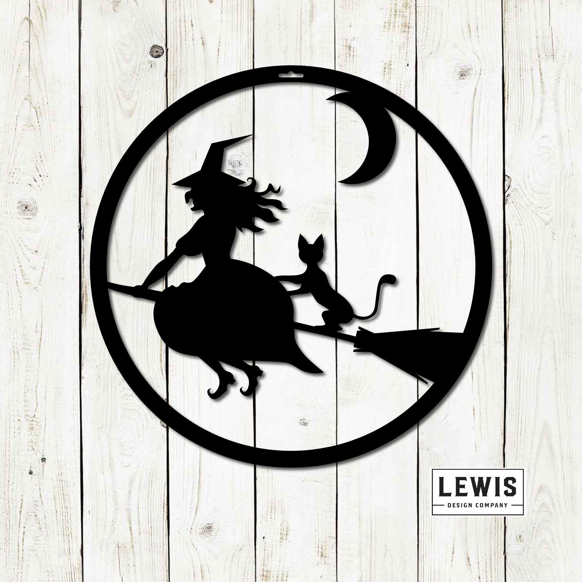Witch Metal Sign | Halloween Door and Wall Decor