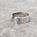 This too is for the Best Hebrew Star of David Open Back Thin Band Ring
