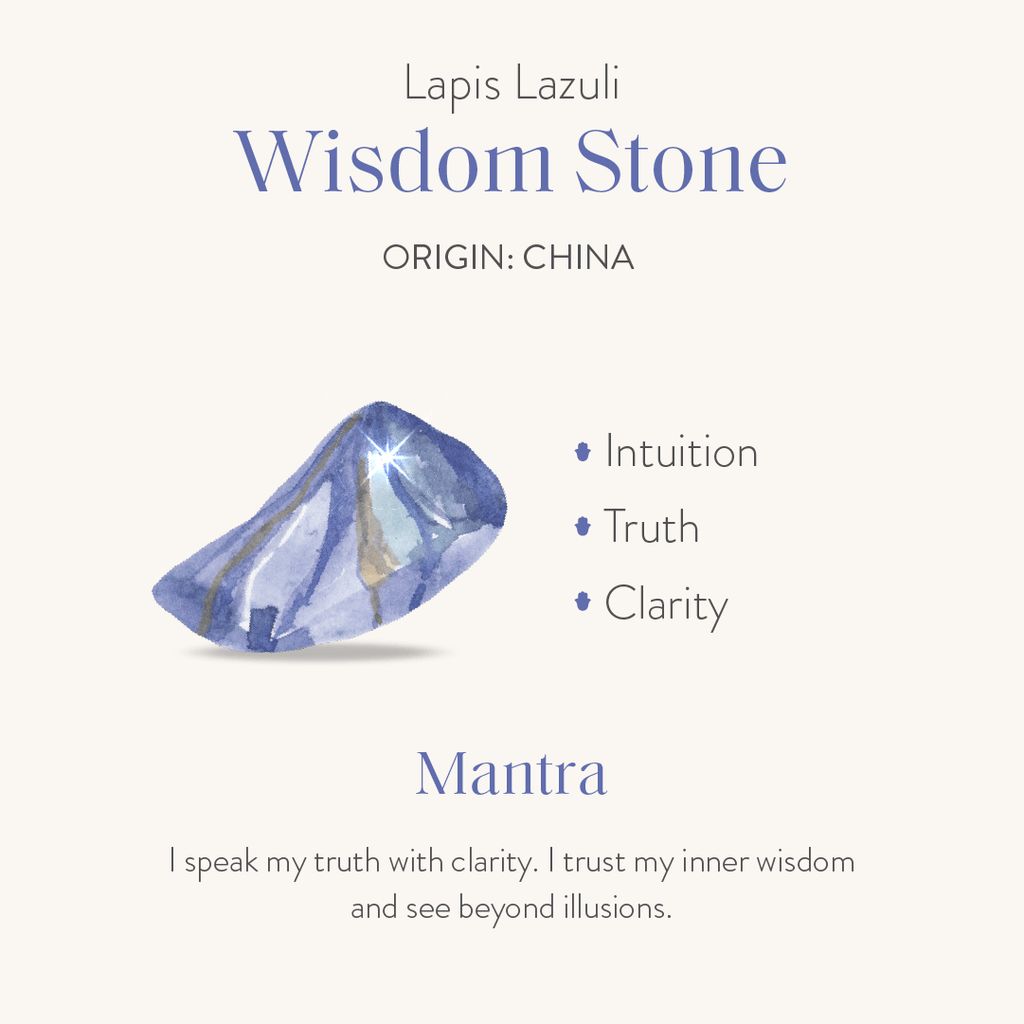 Illuminating Energy - Lapis Moon Charm Bracelet - Che Cose Belle