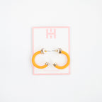 Bright Orange Mini Hoop Earrings