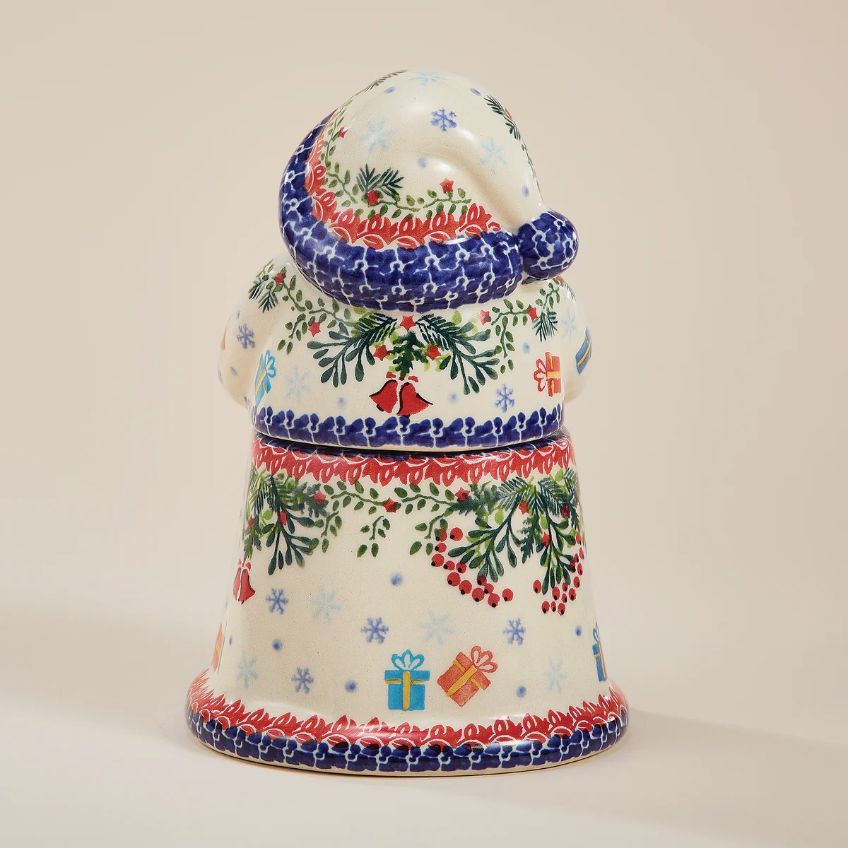 Imported Polish Pottery Santa Cookie Jar - Che Cose Belle