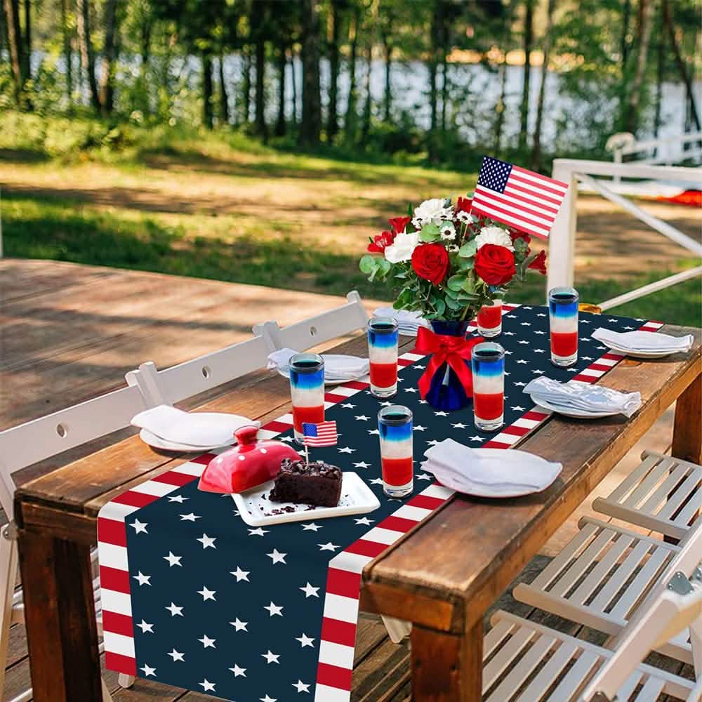 Independence Day 4th of July Table Runner Dresser Scarves - Che Cose Belle