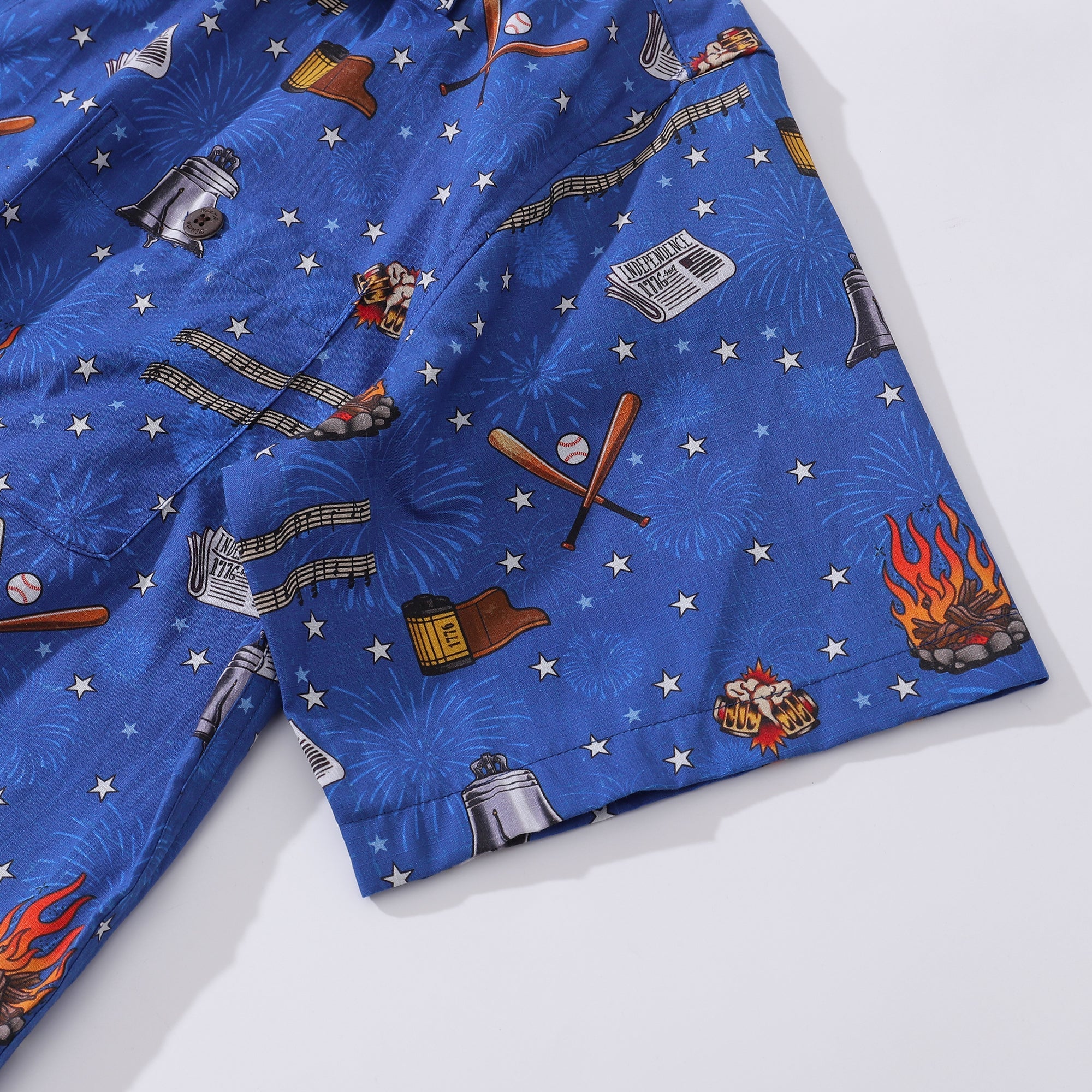Independence Day Hawaiian Shirt For Men Celebrating Freedom Shirt Camp Collar 100% Cotton - Che Cose Belle