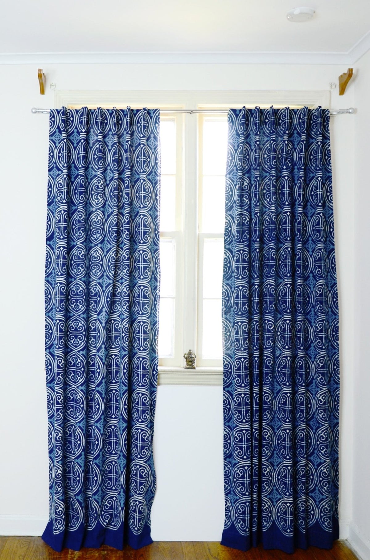 Indigo Cotton Curtain, Eco-Friendly Window Panel - Greece - Che Cose Belle