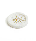 Indukala Round Moon Incense Holder - White Carved Marble - Che Cose Belle