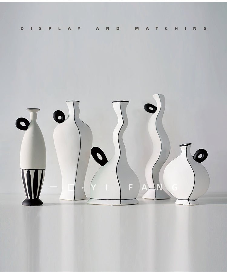 Ins Modern Handmade Ceramic Flower Vase Decoration Hotel Club B&B Soft Decoration Nordic Soft Decoration - Che Cose Belle