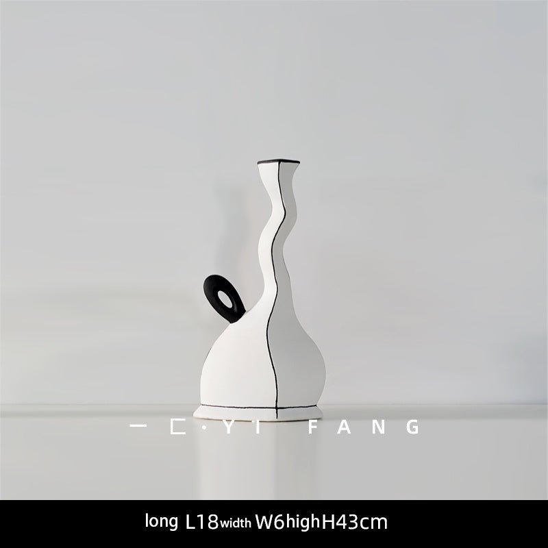 Ins Modern Handmade Ceramic Flower Vase Decoration Hotel Club B&B Soft Decoration Nordic Soft Decoration - Che Cose Belle