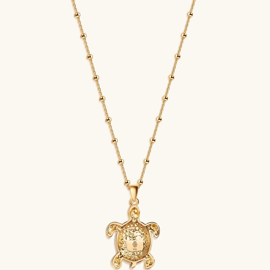 Intuitive Wisdom - Multi Symbol Chakra Turtle Necklace - Che Cose Belle