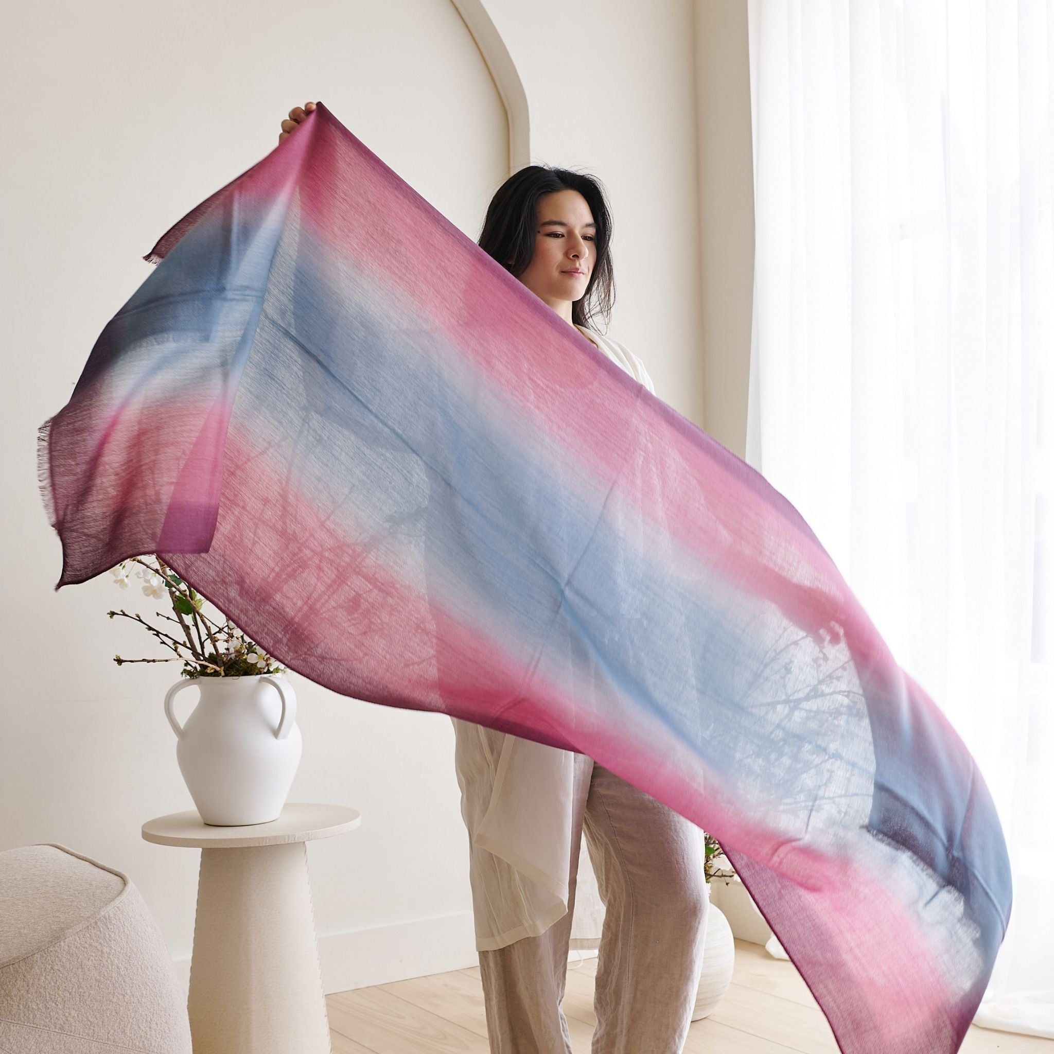 Iris Cashmere Merino Handloom Scarf - Che Cose Belle
