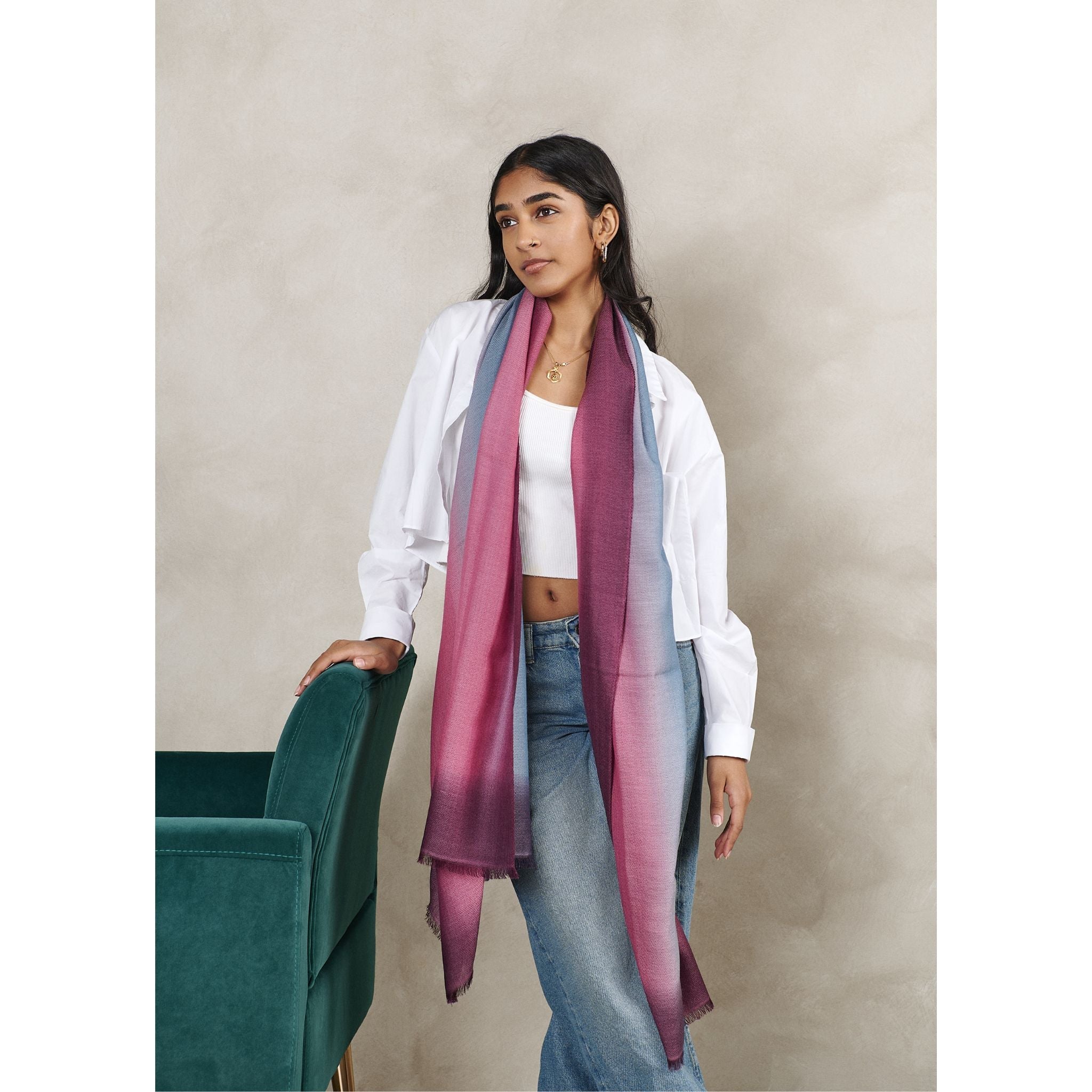 Iris Cashmere Merino Handloom Scarf - Che Cose Belle