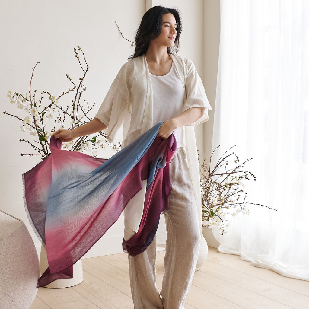 Iris Cashmere Merino Handloom Scarf - Che Cose Belle
