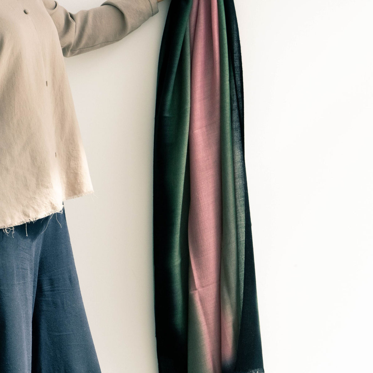 Iris Kiwi Cashmere Merino Handwoven Scarf - Che Cose Belle